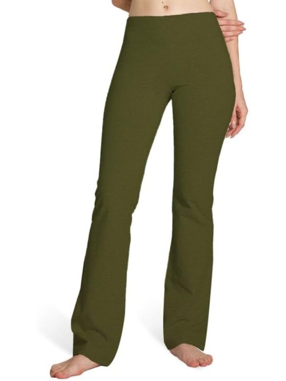 Women's Cotton Bootcut Pants with Inner Pocket, S-XXXL, 29''-35'' Inseam, Comfy